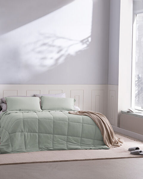 İlus Eenpersoons Bamboe Dekbedset - Mintgroen - 0