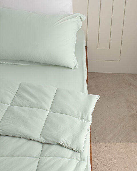 İlus Eenpersoons Bamboe Dekbedset - Mintgroen - 1