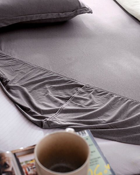 Bobigny Tek Kişilik SuperSoft Comforter Set - Antrasit - 7