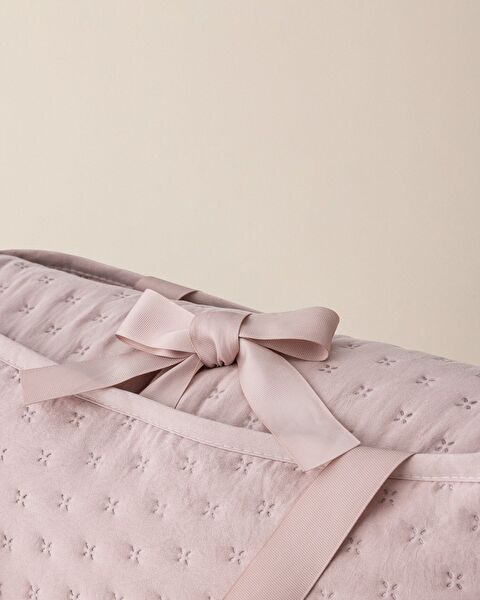Rennes Tek Kişilik Yatak Örtüsü - Pudra - 8