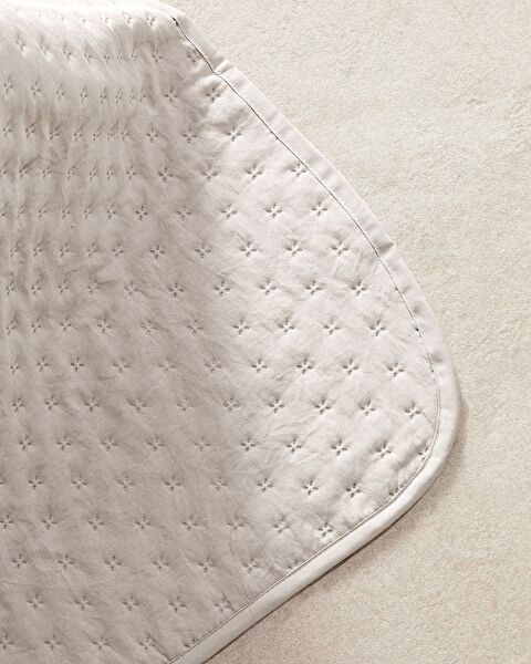 Rennes Tek Kişilik Yatak Örtüsü - Ekru - 5