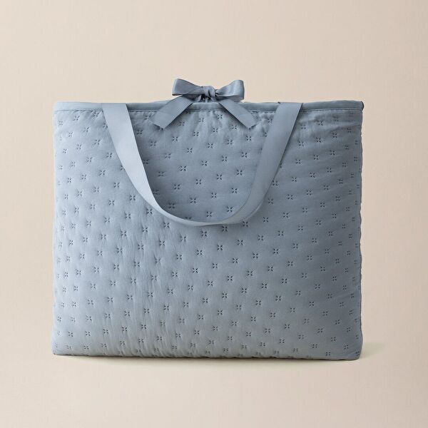 Rennes Tek Kişilik Yatak Örtüsü - İndigo - 6