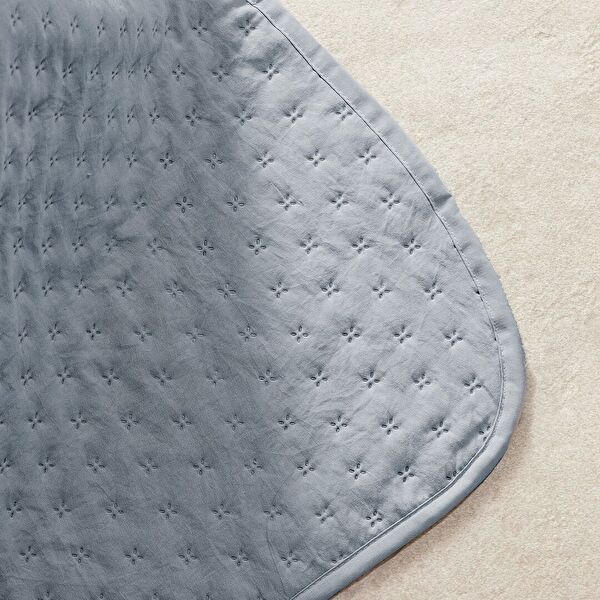 Rennes Tek Kişilik Yatak Örtüsü - İndigo - 5