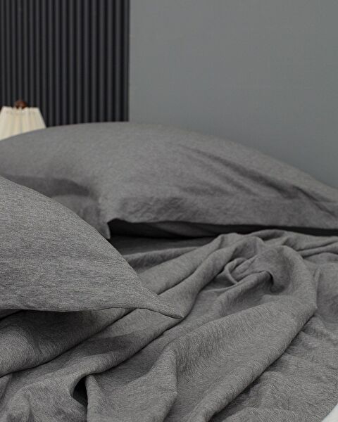 Meleni eenpersoonsdekbedset - grijs - 6