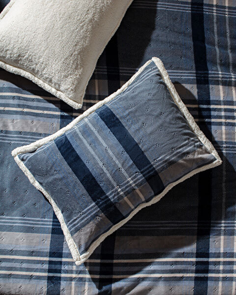 Palloys Sherpa Single Bedspread - Indigo - 4