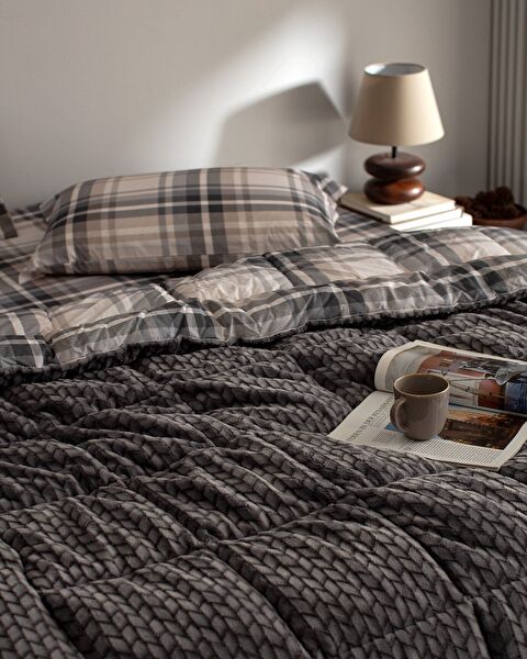 Beth Single Wellsoft dekbedset - antraciet - 1