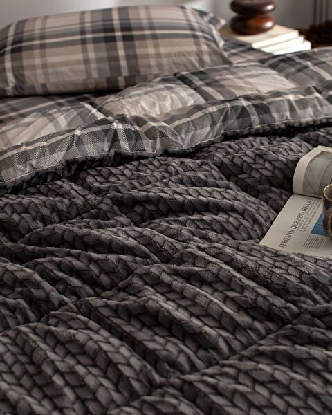 Beth Single Wellsoft dekbedset - antraciet - 2