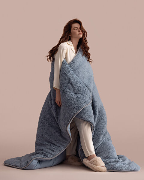 Bastien Double Duvet - Blue - 0