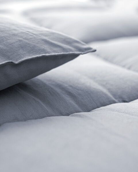 Mona Single Microfiber Quilt - Indigo - 4