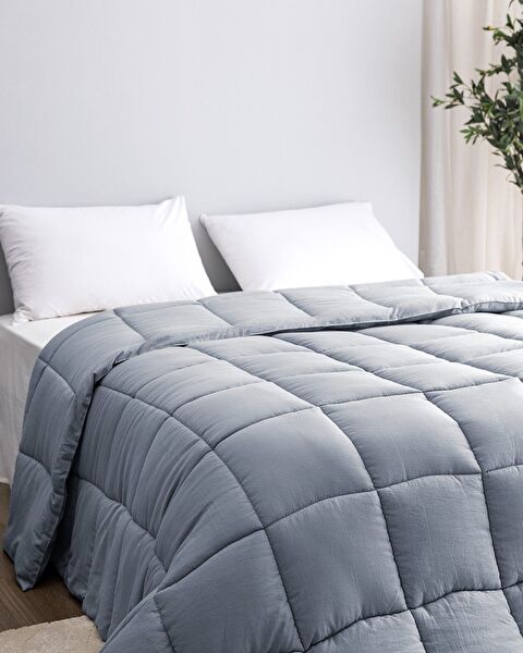 Mona Single Microfiber Quilt - Indigo - 1