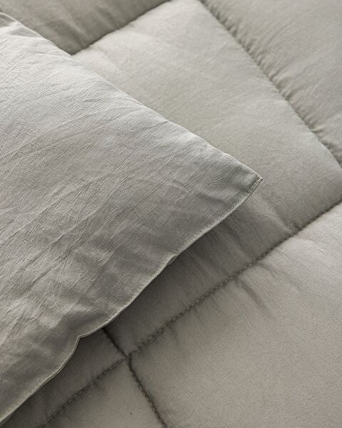 Mona Single Microfiber Quilt - Khaki - 3