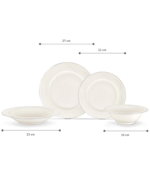 Relief Dinner Set 24 Pcs - 7