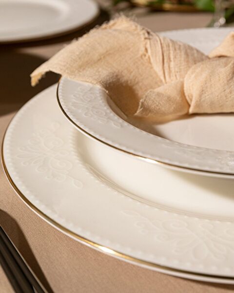Relief 24 Parça Yemek Takımı Gold/platin - 2