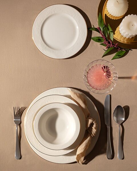 Relief 24 Parça Yemek Takımı Gold/platin - 1