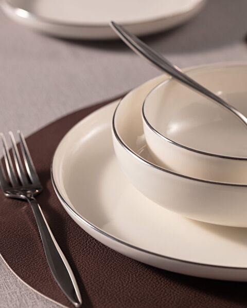 Madelyn 6 Kişilik 24 Parça Yemek Takımı - Gold/Platin - 3