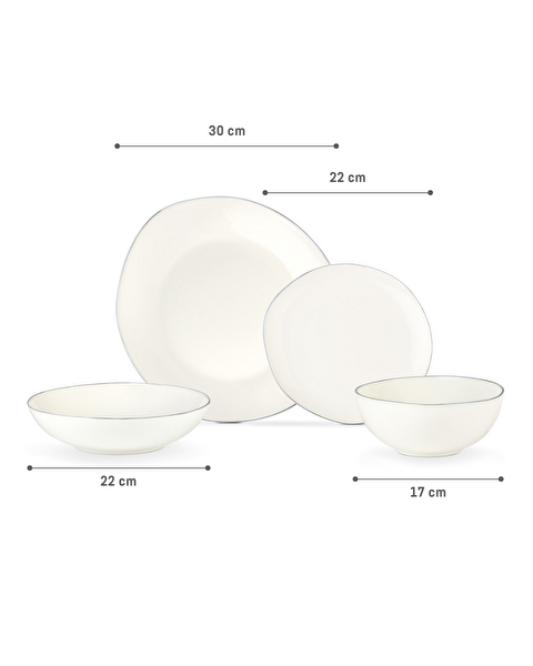 طقم عشاء أليت 24 قطعة ذهبي/بلاتيني - 6