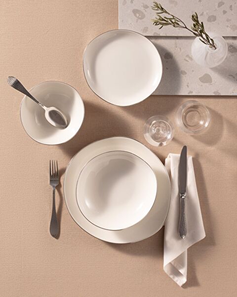 طقم عشاء أليت 24 قطعة ذهبي/بلاتيني - 0