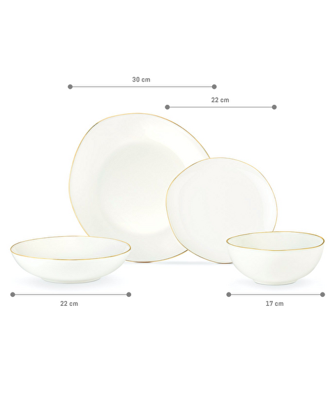 Alette 24 Parça Yemek Takımı Gold/platin - 6