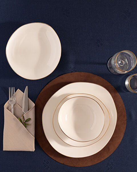 Alette 24 Parça Yemek Takımı Gold/platin - 1