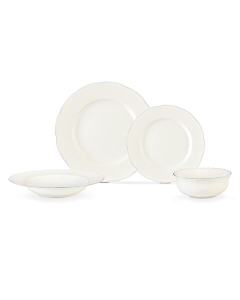 Amabella 24 Piece Dinner Set for 6 People - Gold/Platinum - 5