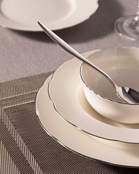 Amabella 24 Piece Dinner Set for 6 People - Gold/Platinum - 2