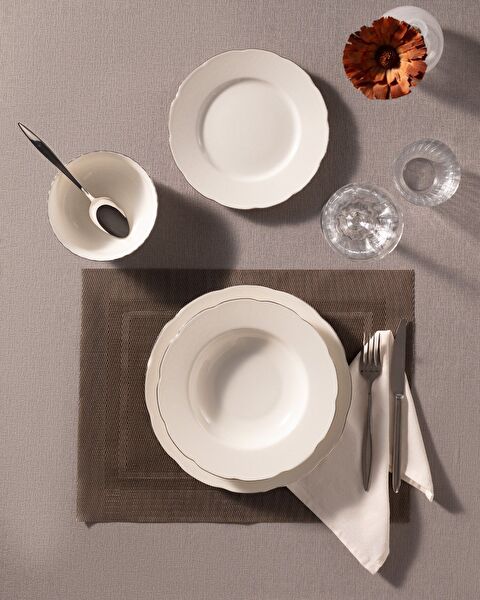 Amabella 24 Piece Dinner Set for 6 People - Gold/Platinum - 0