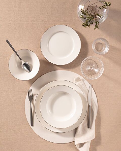 Ariane 6 Kişilik 24 Parça Yemek Takımı - Gold/Platin - 0