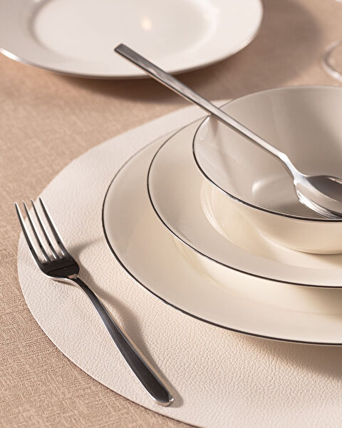 Ariane 6 Kişilik 24 Parça Yemek Takımı - Gold/Platin - 2