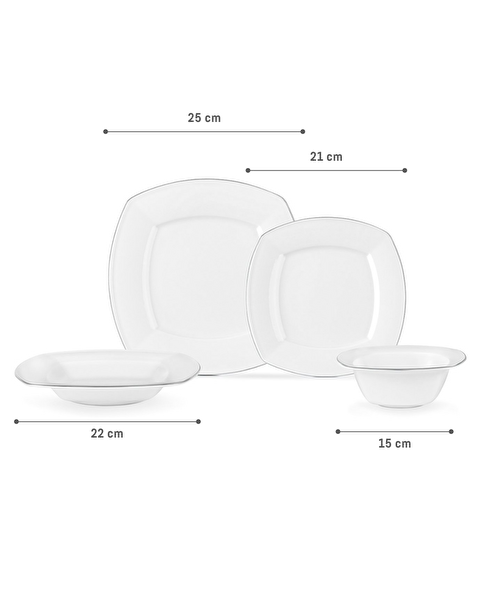 Noya 24 Parça Yemek Takımı Gold/platin - 6