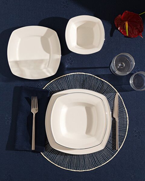 Noya 24 Parça Yemek Takımı Gold/platin - 0