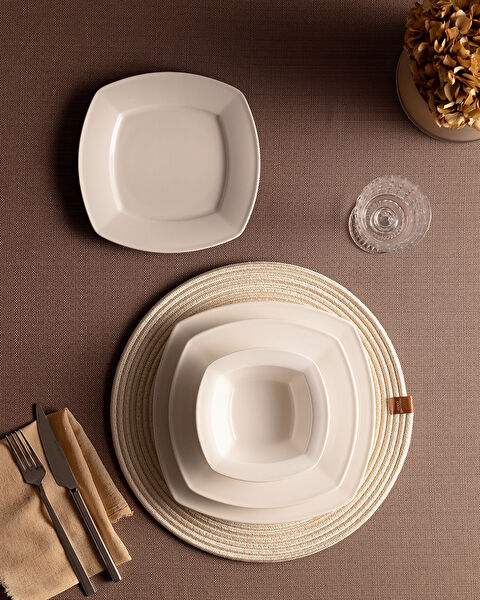 Noya 6 Kişilik 24 Parça Yemek Takımı - Beyaz - 0