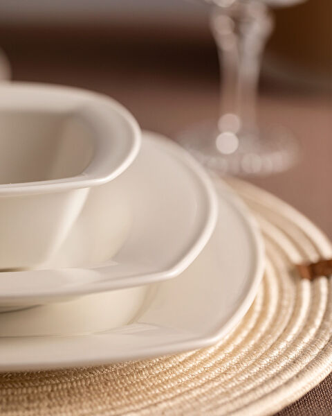 Noya 6 Kişilik 24 Parça Yemek Takımı - Beyaz - 3