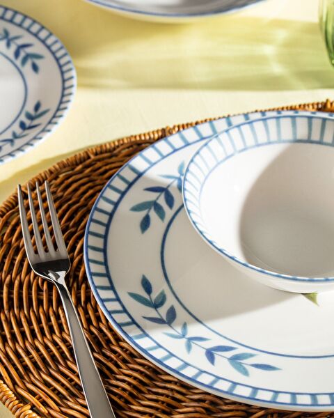 Brunella 6 Kişilik 24 Parça Yemek Takımı - Mavi/Beyaz - 3