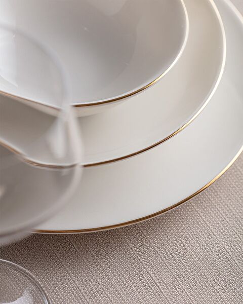 Allons 24 Piece Dinner Set for 6 Persons - White/Gold - 3