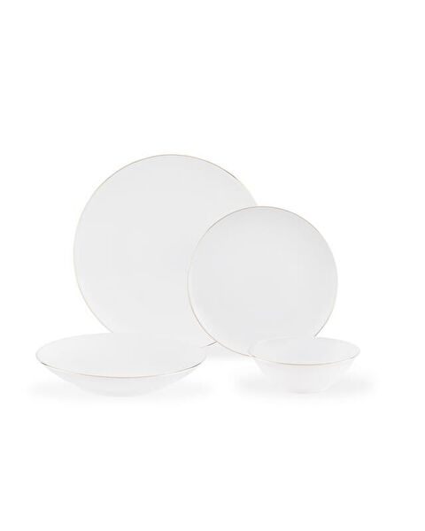 Allons 24 Piece Dinner Set for 6 Persons - White/Gold - 4