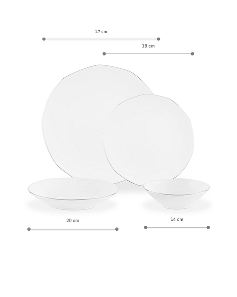 Collin 24 Parça Yemek Seti Gold/platin - 8