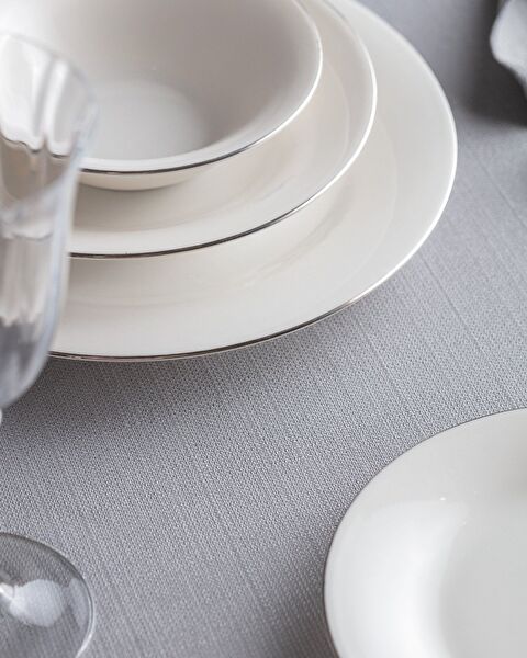 Dormir 6 Kişilik 24 Parça Yemek Takımı - Beyaz/Silver - 2