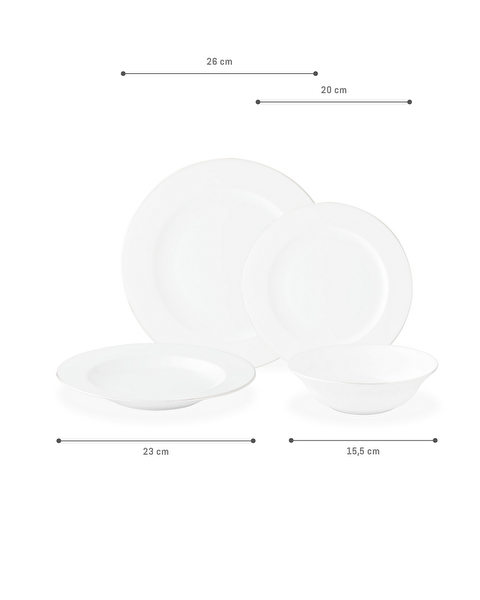 Galena 24 Parça Yemek Takımı Gold/platin - 6