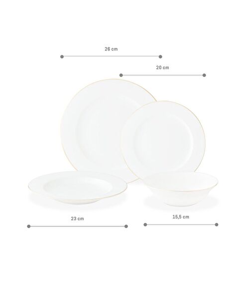 Galena 24 Parça Yemek Takımı Gold/platin - 6