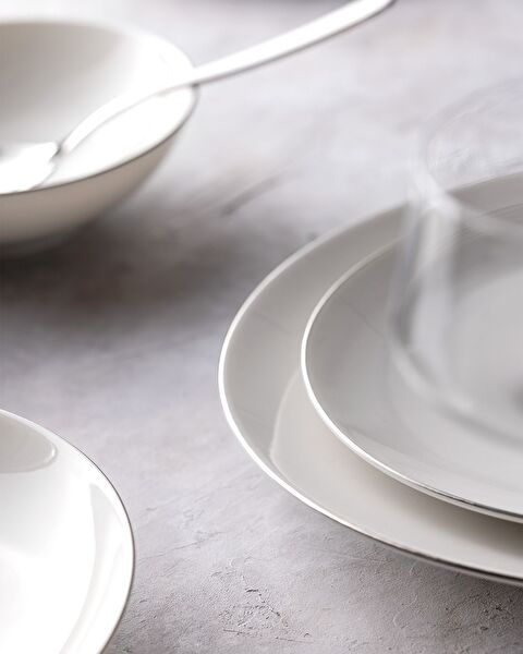Ravello 6 Kişilik 24 Parça Yemek Takımı - Beyaz/Silver - 2