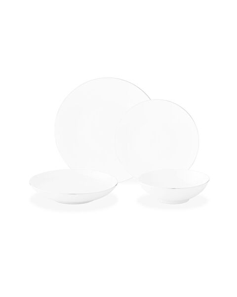 Ravello 6 Kişilik 24 Parça Yemek Takımı - Beyaz/Silver - 5