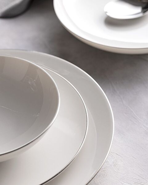Ravello 6 Kişilik 24 Parça Yemek Takımı - Beyaz/Silver - 4