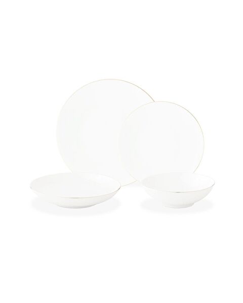 Ravello 24 Piece Dinner Set Gold/platinum - 5