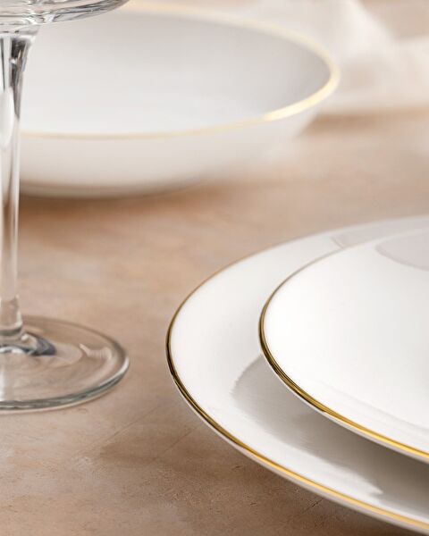 Ravello 24 Piece Dinner Set Gold/platinum - 4