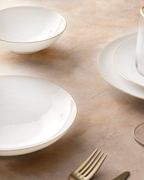 Ravello 24 Piece Dinner Set Gold/platinum - 3