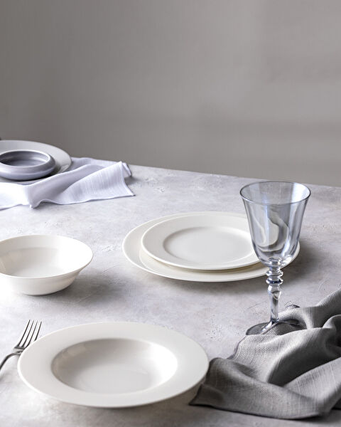 Galena 6 Kişilik 24 Parça Yemek Takımı - Beyaz - 1