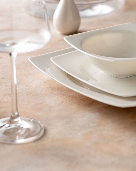 Nova 24 Piece Dinner Set for 6 People - White - 1