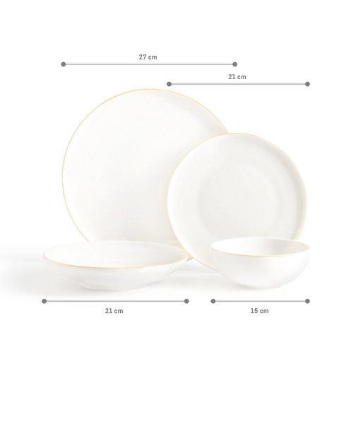 Mirage 24 Piece Dinner Set Gold/platinum - 7