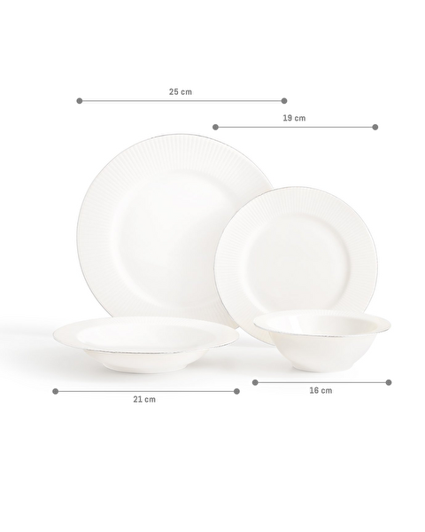 Grace 24 Piece Dinner Set Gold/platinum - 7