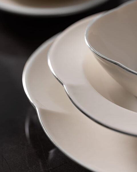 Perle 28 Parça Yemek Takımı Gold/platin - 5